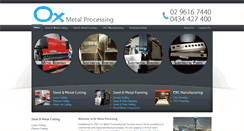 Desktop Screenshot of oxmetalprocessing.com.au